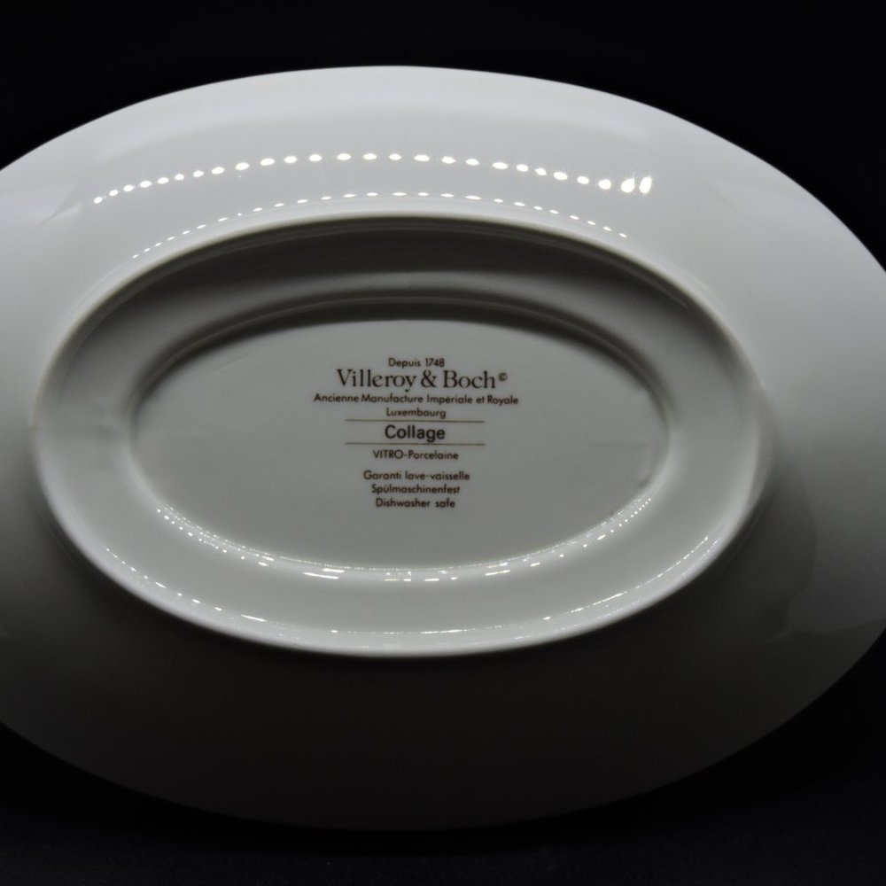 Villeroy & Boch VITRO-Porcelain Attached Gravy Dish Underplate Collage Pattern - Picture 7 of 10